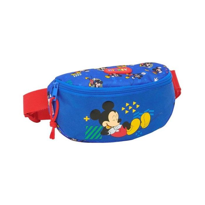 Safta Mickey Mouse Today Bolsa de Cintura - Cintas Ajustables - 2.90L - Material Resistente - 230x90x140mm - Color Azul