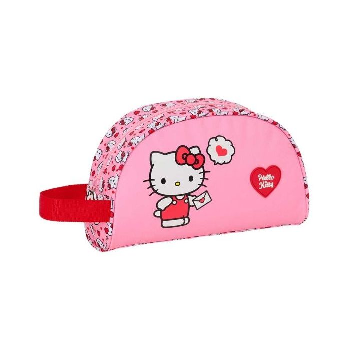Safta Hello Kitty Neceser de 3.75L - Cremallera - Asa Lateral - Adapatable a Carro - Bolsillo Interior - 260x90x160mm - Color Ro