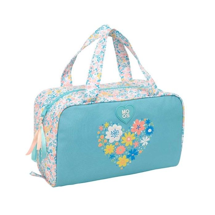 Safta Moos Fiori Neceser de 8L - Cremallera - Asas de Mano Superiores - Interior Forrado - Bolsillo Interior - Tirador Doble - 3