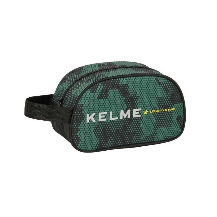 Safta Kelme Camo Neceser de 5L - Cremallera - Asa Lateral - Adapatable a Carro - 260x120x150mm - Color Verde Camuflaje