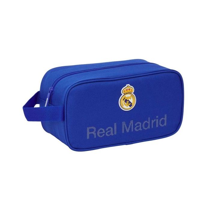 Safta Real Madrid Zapatillero - Asa Lateral - 6L - Resistente - Facil Transporte - 290x140x150mm - Color Azul