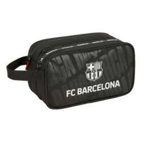Safta F.C.Barcelona Neceser de 5L - 2 Compartimentos con Cremallera - Asa Lateral - Adapatable a Carro - 260x125x150mm - Color N