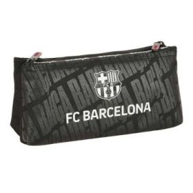 Safta F.C.Barcelona Neceser Compacto de 2L - 2 Compartimentos con Cremallera - Compacto - Resistente - 220x80x100mm - Color Negr