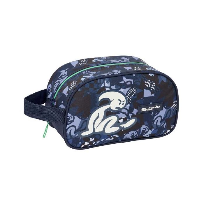 Safta el Niño Navy Neceser de 5L - Cremallera - Asa Lateral - Adapatable a Carro - 260x120x150mm - Color Azul Marino