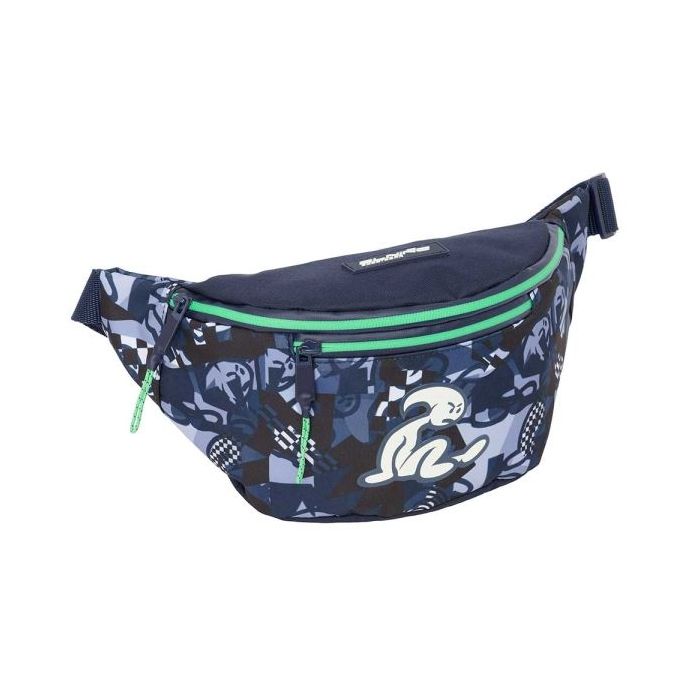 Safta el Niño Navy Bolsa de Cintura - Cremallera - Cintas Ajustables - 2.49L - 230x90x120mm - Color Azul Marino