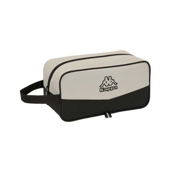 Safta Kappa Grey Zapatillero - Asa Lateral - 6L - Ligero y Resistente - Organiza Calzado - 290x140x150mm - Color Negro y Gris