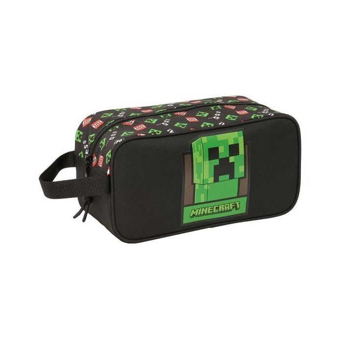 Safta Minecraft Zapatillero - Asa Lateral - 6L - Resistente - Facil Transporte - Resistente y Funcional - 290x140x150mm - Color