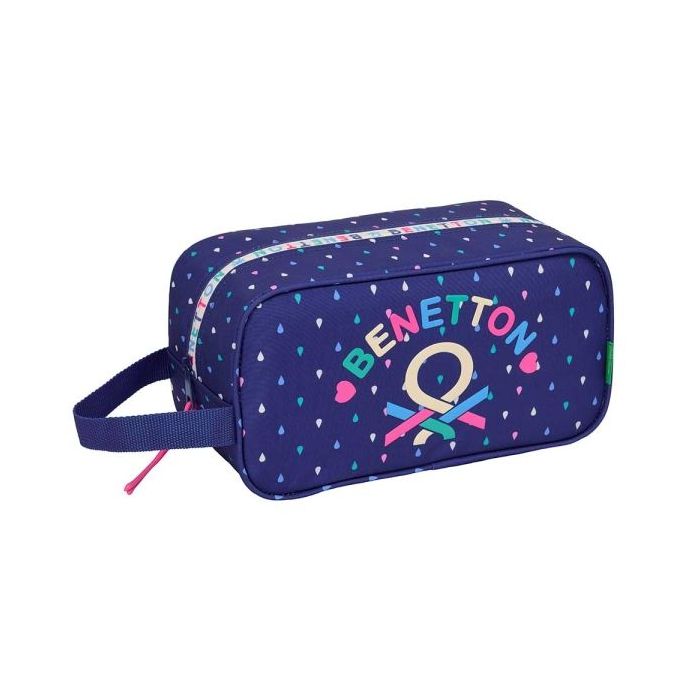 Safta Benetton Drop Zapatillero - Asa Lateral - 6L - Compacto y Ligero - 290x140x150mm - Color Azul Oscuro