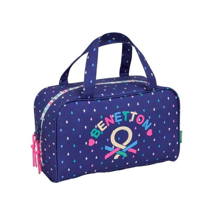 Safta Benetton Drop Neceser de 8L - Cremallera - Asas de Mano Superiores - Interior Forrado - Bolsillo Interior - Tirador Doble