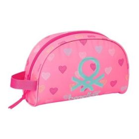 Safta Benetton Heart Neceser de 5L - Cremallera - Asa Lateral - Adapatable a Carro - Bolsillo Interior - 280x100x180mm - Color R