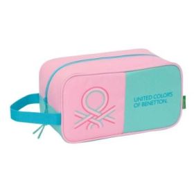 Safta Benetton Dolce Zapatillero - Asa Lateral - 6L - Resistente - Facil de Transportar - 290x140x150mm - Color Rosa Pastel