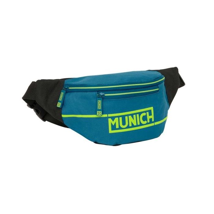 Safta Munich Land Bolsa de Cintura - Cremallera - Cintas Ajustables - 2.49L - 230x90x120mm - Color Azul Oscuro