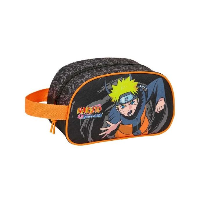 Safta Naruto Neceser de 5L - Cremallera - Asa Lateral - Adapatable a Carro - 260x120x150mm - Color Negro