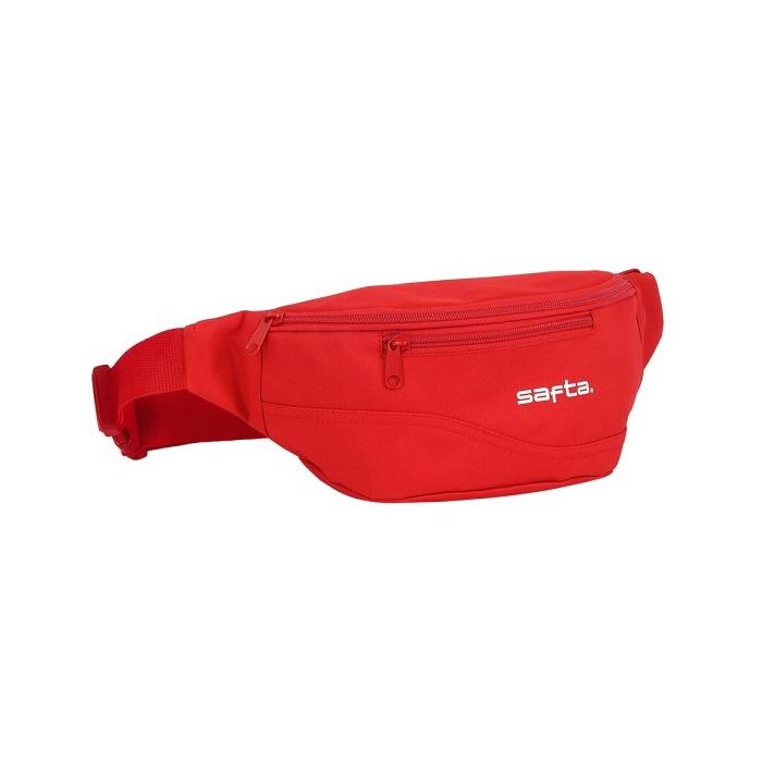 Safta Bolsa de Cintura - Cremallera - Cintas Ajustables - 2.49L - 230x90x120mm - Color Rojo