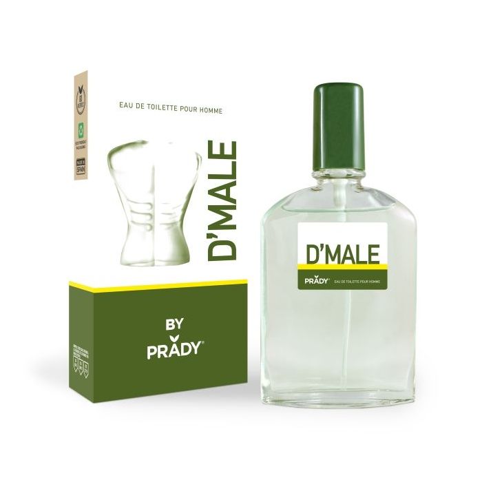 Prady Colonia de Hombre D´Male - Frasco de 90 ml - Spray Pulverizador