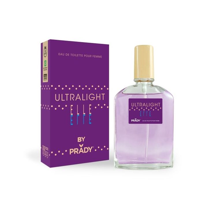 Prady Colonia de Mujer Ultralight Elle - Frasco de 90 ml - Spray Pulverizador