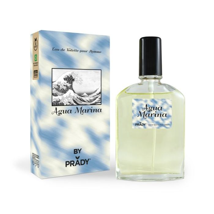 Prady Colonia de Hombre Agua Marina - Frasco de 90 ml - Spray Pulverizador
