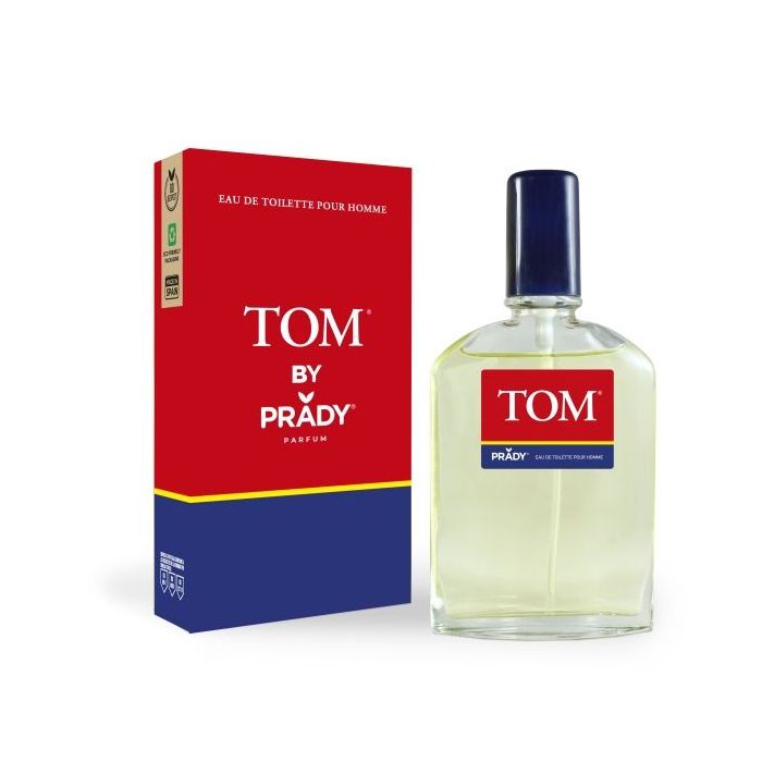 Prady Colonia de Hombre Tom - Frasco de 90 ml - Spray Pulverizador