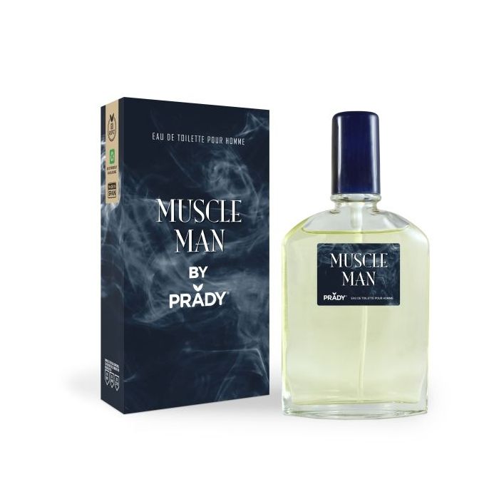 Prady Colonia de Hombre Muscle Man - Frasco de 90 ml - Spray Pulverizador
