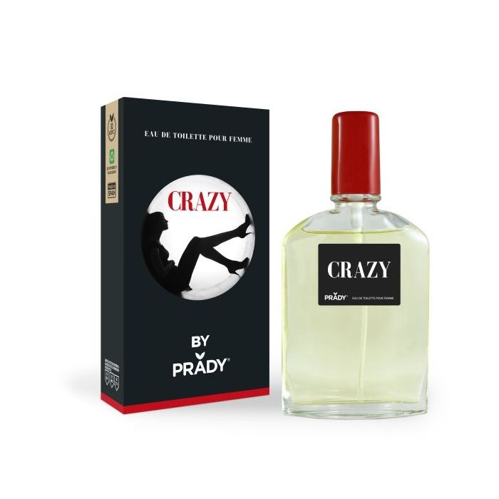 Prady Colonia de Mujer Crazy - Frasco de 90 ml - Spray Pulverizador