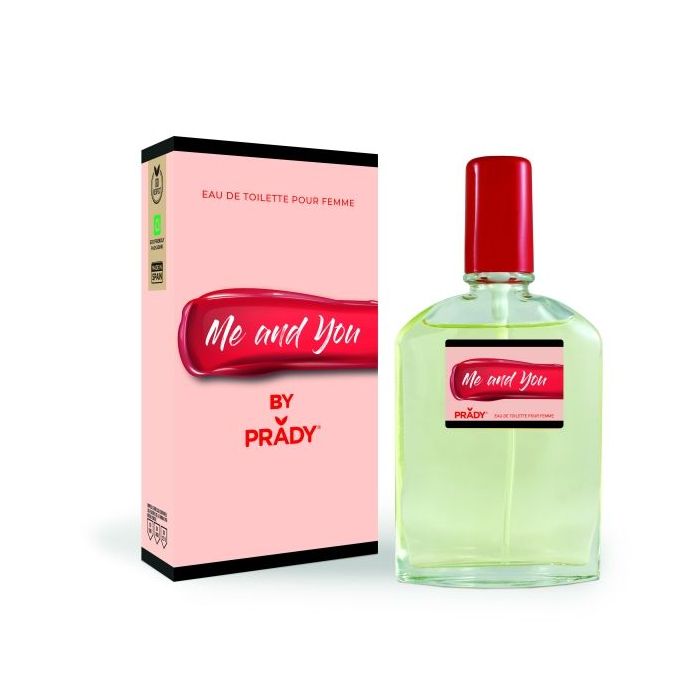 Prady Colonia de Mujer Me and You - Frasco de 90 ml - Spray Pulverizador