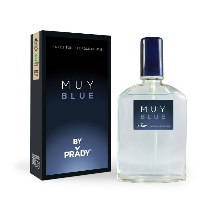 Prady Colonia de Hombre Muy Blue - Frasco de 90 ml - Spray Pulverizador