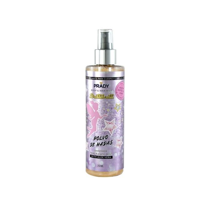 Prady Brilli Brilli Body - Hair Mist Polvo de Hadas - Frasco de 250 ml - Spray Pulverizador