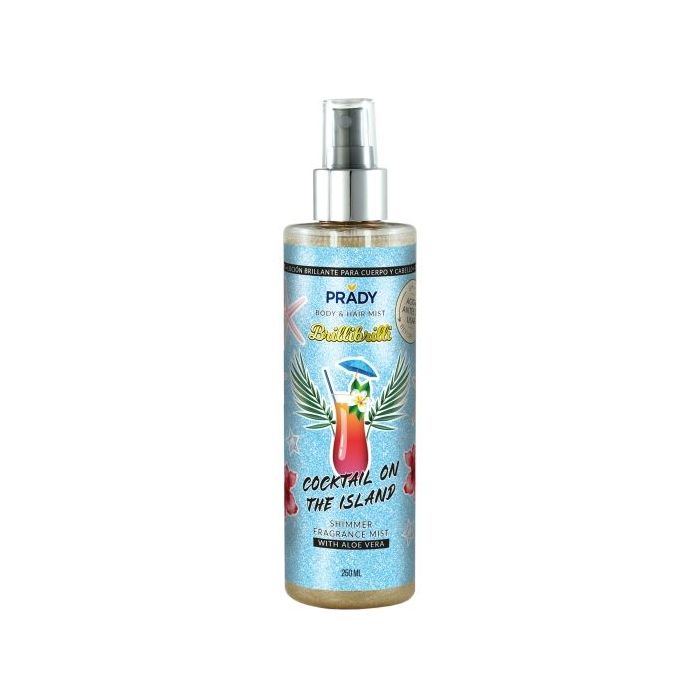 Prady Brilli Brilli Body - Hair Mist Cocktail on the Island - Frasco de 250 ml - Spray Pulverizador