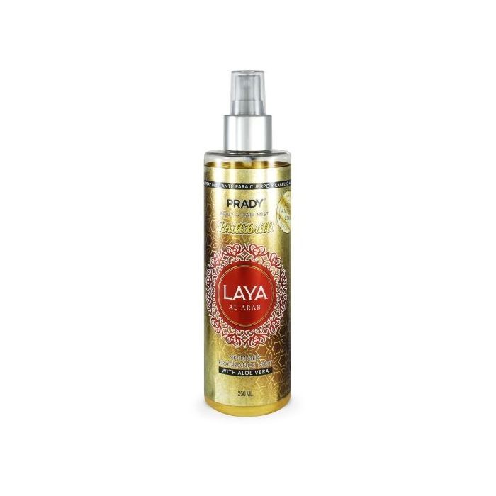 Prady Brilli Brilli Body - Hair Mist Laya Al Arab - Frasco de 250 ml - Spray Pulverizador