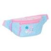 Safta Blackfit8 Smile Bolsa de Cintura - Cremallera - Cintas Ajustables - 2.485L - 230x90x120mm - Color Azul Claro