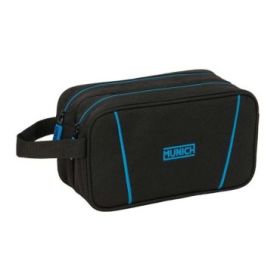 Safta Munich Road Neceser de 5L - 2 Compartimentos con Cremallera - Asa Lateral - Adapatable a Carro - 260x125x150mm - Color Neg