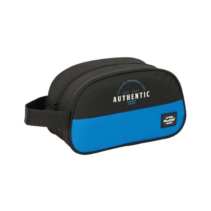 Safta Blackfit8 Underground Neceser de 5L - Cremallera - Asa Lateral - Adapatable a Carro - 260x120x150mm - Color Negro y Azul