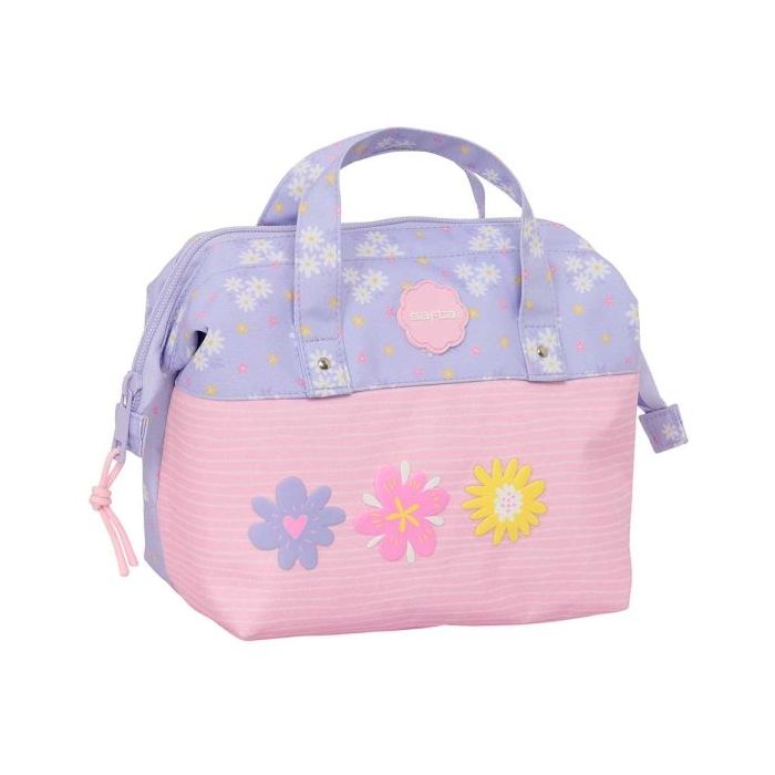Safta Bouquet Neceser de 5.8L - Cremallera - Asa Lateral - Interior Forrado - 265x125x175mm - Color Rosa Pastel