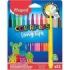 Maped Color`Peps Longlife Pack de 12 Rotuladores con Punta Media Bloqueada 3.7mm - Tinta Lavable - Colores Surtidos