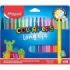 Maped Color`Peps Longlife Pack de 18 Rotuladores con Punta Media Bloqueada 3.7mm - Tinta Lavable - Colores Surtidos