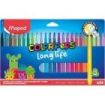Maped Color`Peps Longlife Pack de 24 Rotuladores con Punta Media Bloqueada 3.7mm - Tinta Lavable - Colores Surtidos
