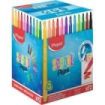 Maped Color`Peps Longlife School Pack de 72 Rotuladores con Punta Media Bloqueada 3.7mm - Tinta Lavable - Colores Surtidos