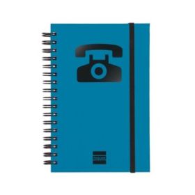 Finocam Phone Indice Telefonico - Formato 8º - 100x150mm - Tapas de Carton Forrado - Papel de 120g/m2 - Cierre con Goma Elastica