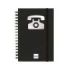 Finocam Phone Indice Telefonico - Formato 8º - 100x150mm - Tapas de Carton Forrado - Papel de 120g/m2 - Cierre con Goma Elastica