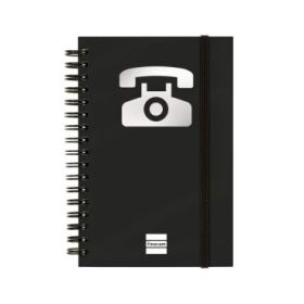 Finocam Phone Indice Telefonico - Formato 8º - 100x150mm - Tapas de Carton Forrado - Papel de 120g/m2 - Cierre con Goma Elastica