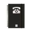 Finocam Phone Indice Telefonico - Formato 8º - 100x150mm - Tapas de Carton Forrado - Papel de 120g/m2 - Cierre con Goma Elastica
