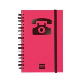 Finocam Phone Indice Telefonico - Formato 8º - 100x150mm - Tapas de Carton Forrado - Papel de 120g/m2 - Cierre con Goma Elastica