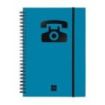 Finocam Phone Indice Telefonico - Formato A5 - 148x210mm - Tapas de Carton Forrado - Papel de 120g/m2 - Cierre con Goma Elastica