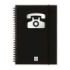 Finocam Phone Indice Telefonico - Formato A5 - 148x210mm - Tapas de Carton Forrado - Papel de 120g/m2 - Cierre con Goma Elastica