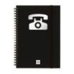 Finocam Phone Indice Telefonico - Formato A5 - 148x210mm - Tapas de Carton Forrado - Papel de 120g/m2 - Cierre con Goma Elastica