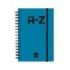 Finocam A-Z Indice Alfabetico - Formato 8º - 100x150mm - Tapas de Carton Forrado - Papel de 80g/m2 - Cierre con Goma Elastica -