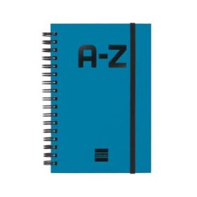 Finocam A-Z Indice Alfabetico - Formato 8º - 100x150mm - Tapas de Carton Forrado - Papel de 80g/m2 - Cierre con Goma Elastica -