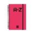Finocam A-Z Indice Alfabetico - Formato 8º - 100x150mm - Tapas de Carton Forrado - Papel de 80g/m2 - Cierre con Goma Elastica -