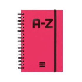 Finocam A-Z Indice Alfabetico - Formato 8º - 100x150mm - Tapas de Carton Forrado - Papel de 80g/m2 - Cierre con Goma Elastica -
