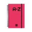 Finocam A-Z Indice Alfabetico - Formato 8º - 100x150mm - Tapas de Carton Forrado - Papel de 80g/m2 - Cierre con Goma Elastica -